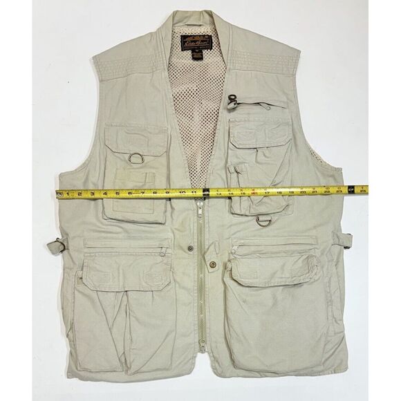 Vintage Eddie Bauer Safari Vest‎ Travel Utility Cargo Pocket Mens Size Medium - Picture 1 of 6